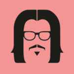 Animated image of long hair man with eye glasses